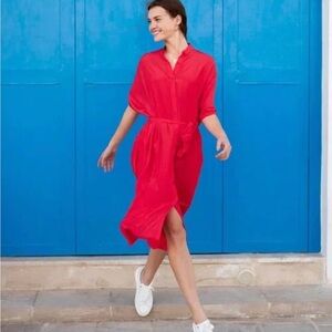 Mersea Mallorca Kaftan Red Dress - One Size - NWT $128